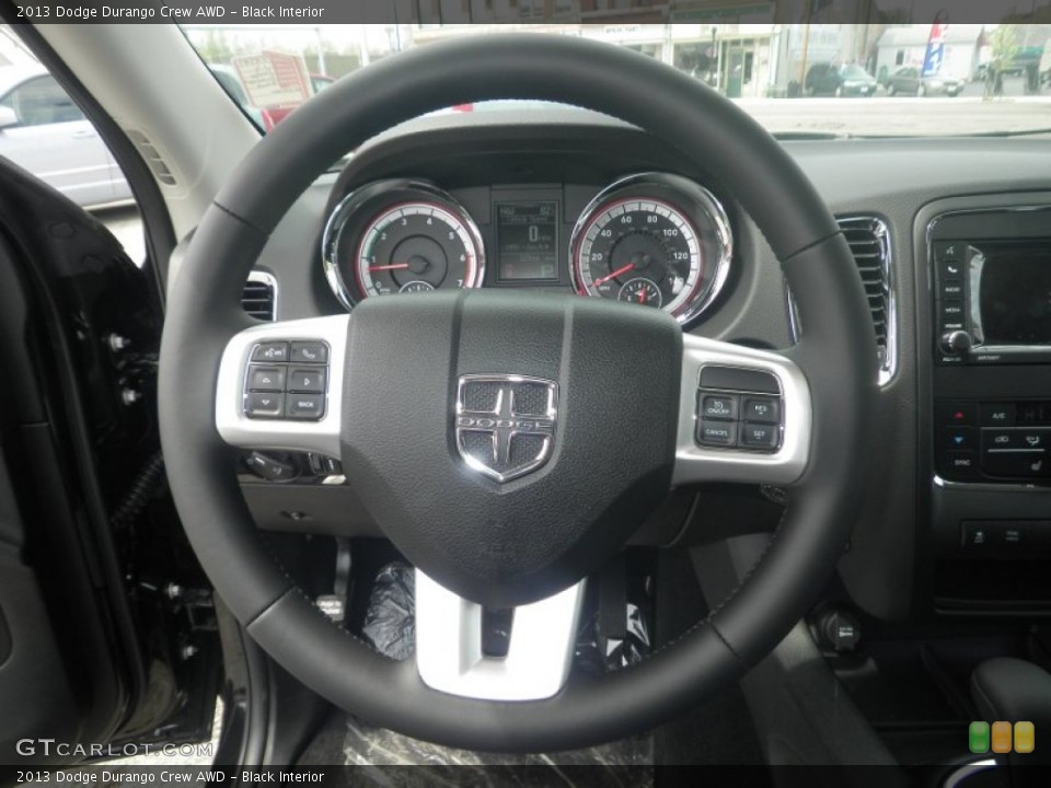Black Interior Steering Wheel for the 2013 Dodge Durango Crew AWD #80444918