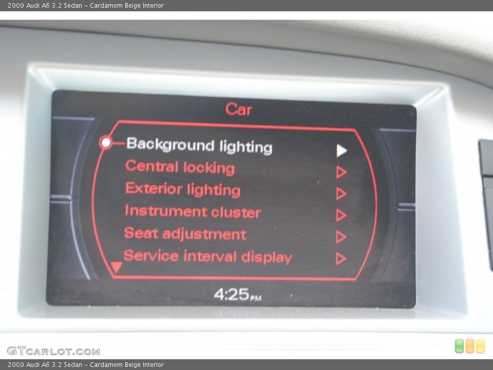 Cardamom Beige Interior Controls for the 2009 Audi A6 3.2 Sedan #80446886