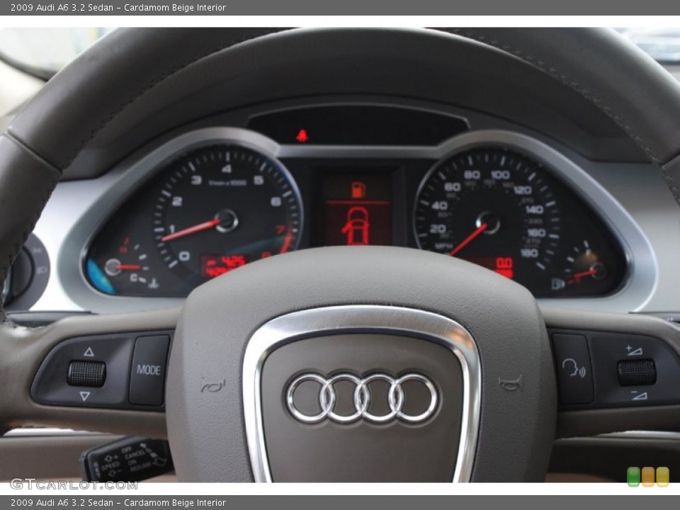 Cardamom Beige Interior Steering Wheel for the 2009 Audi A6 3.2 Sedan #80447007