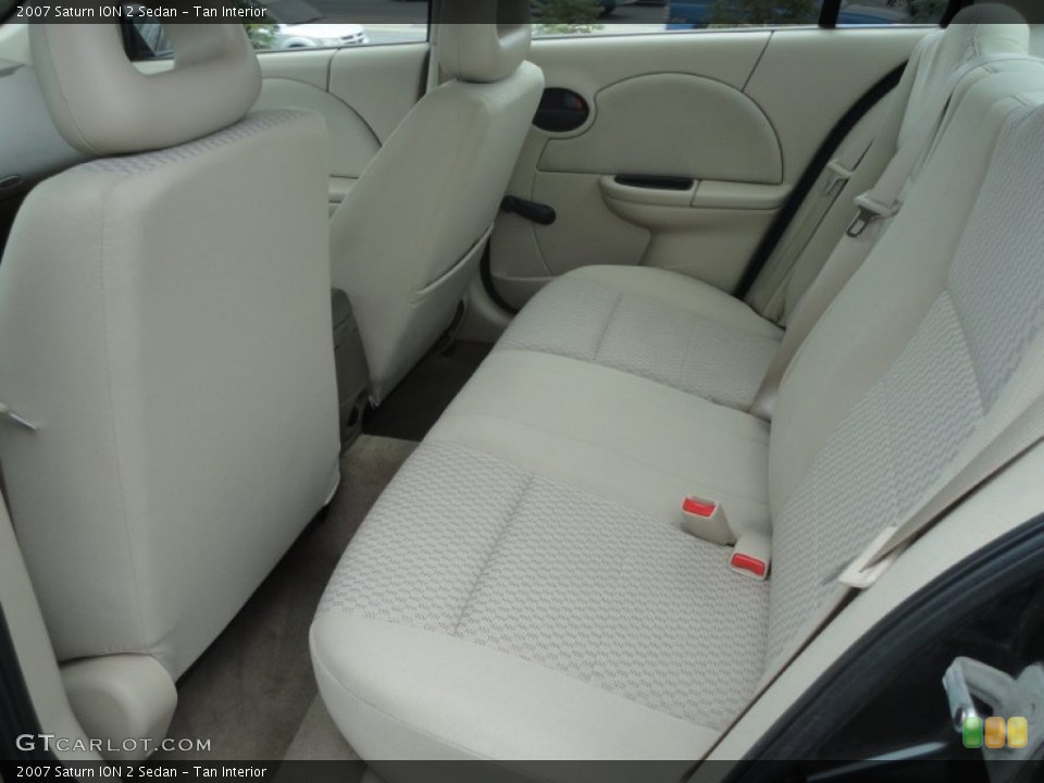 Tan Interior Rear Seat for the 2007 Saturn ION 2 Sedan #80448385