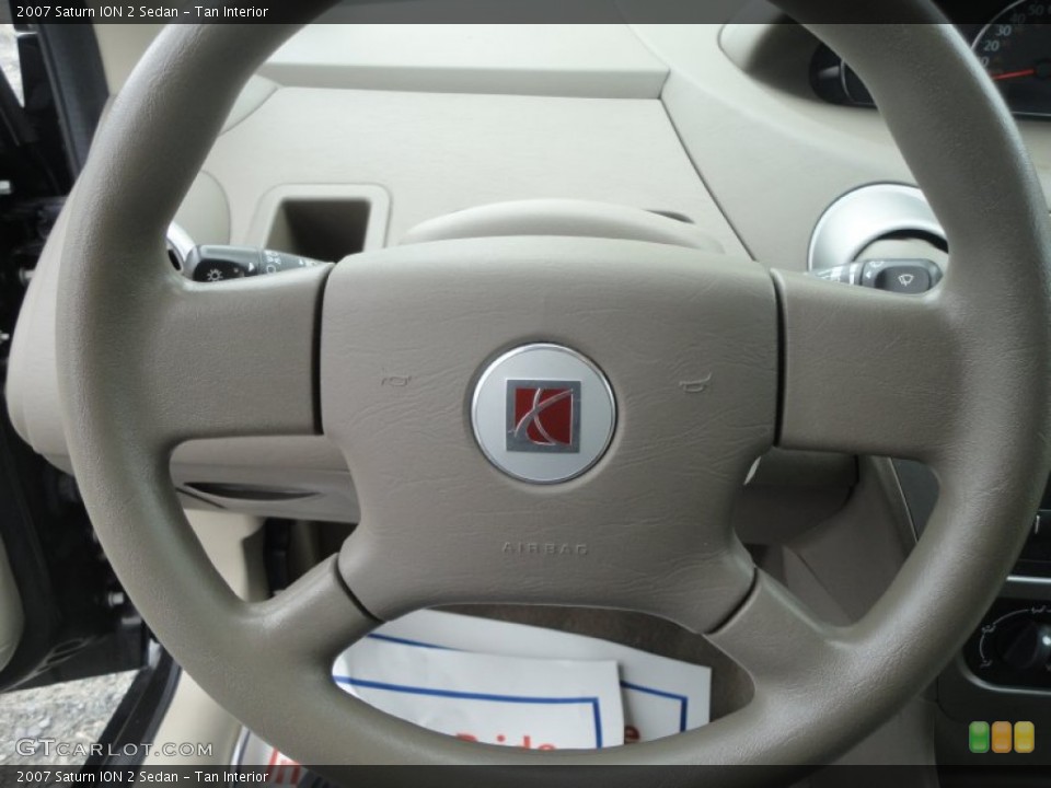 Tan Interior Steering Wheel for the 2007 Saturn ION 2 Sedan #80448449