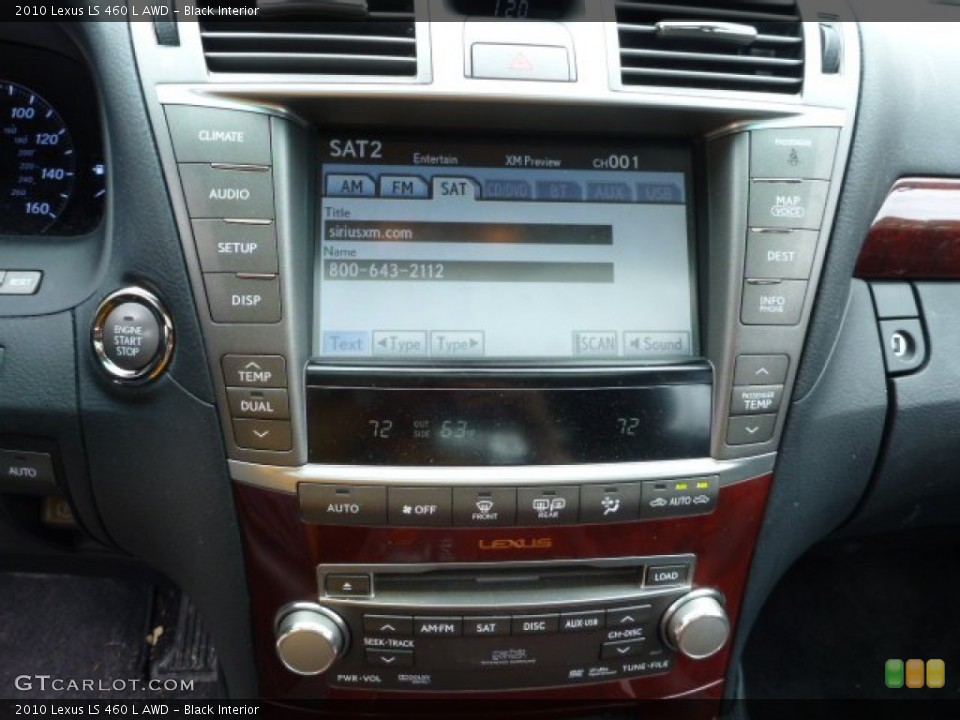 Black Interior Controls for the 2010 Lexus LS 460 L AWD #80449506