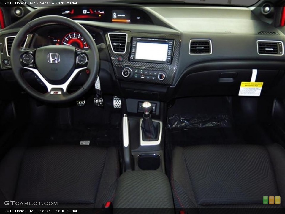 Black Interior Dashboard for the 2013 Honda Civic Si Sedan #80449874
