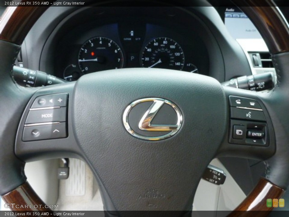 Light Gray Interior Steering Wheel for the 2012 Lexus RX 350 AWD #80449891
