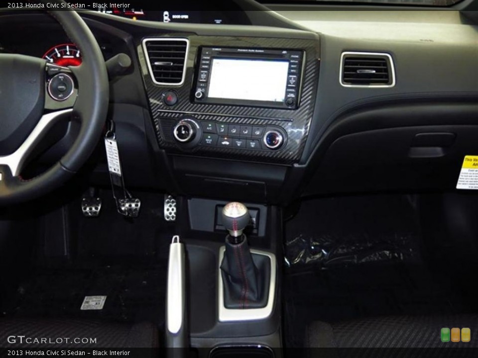 Black Interior Controls for the 2013 Honda Civic Si Sedan #80449949