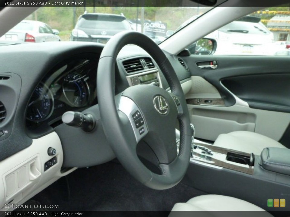 Light Gray Interior Steering Wheel for the 2011 Lexus IS 250 AWD #80450754