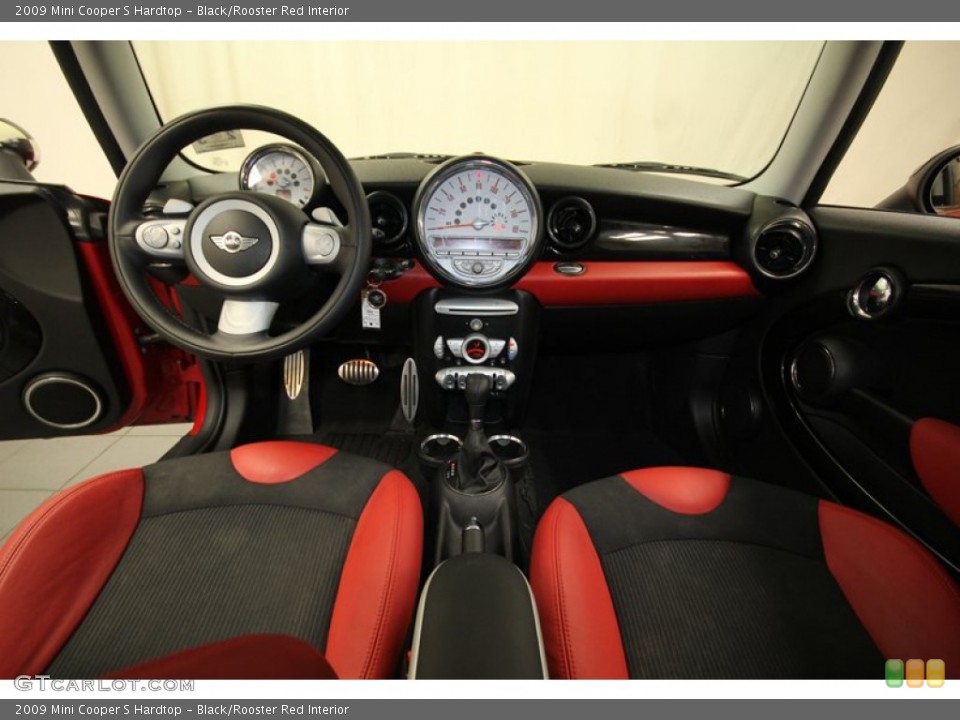 Black/Rooster Red Interior Dashboard for the 2009 Mini Cooper S Hardtop #80457922