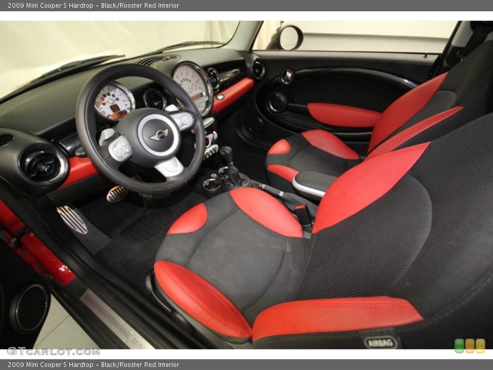 Black/Rooster Red Interior Front Seat for the 2009 Mini Cooper S Hardtop #80458104