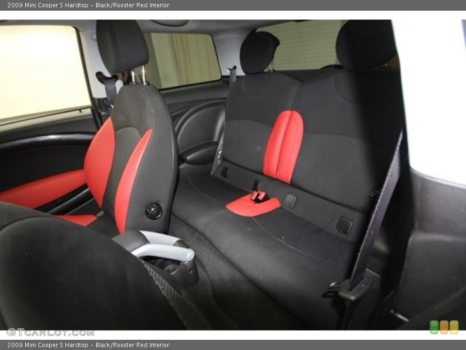 Black/Rooster Red Interior Rear Seat for the 2009 Mini Cooper S Hardtop #80458119