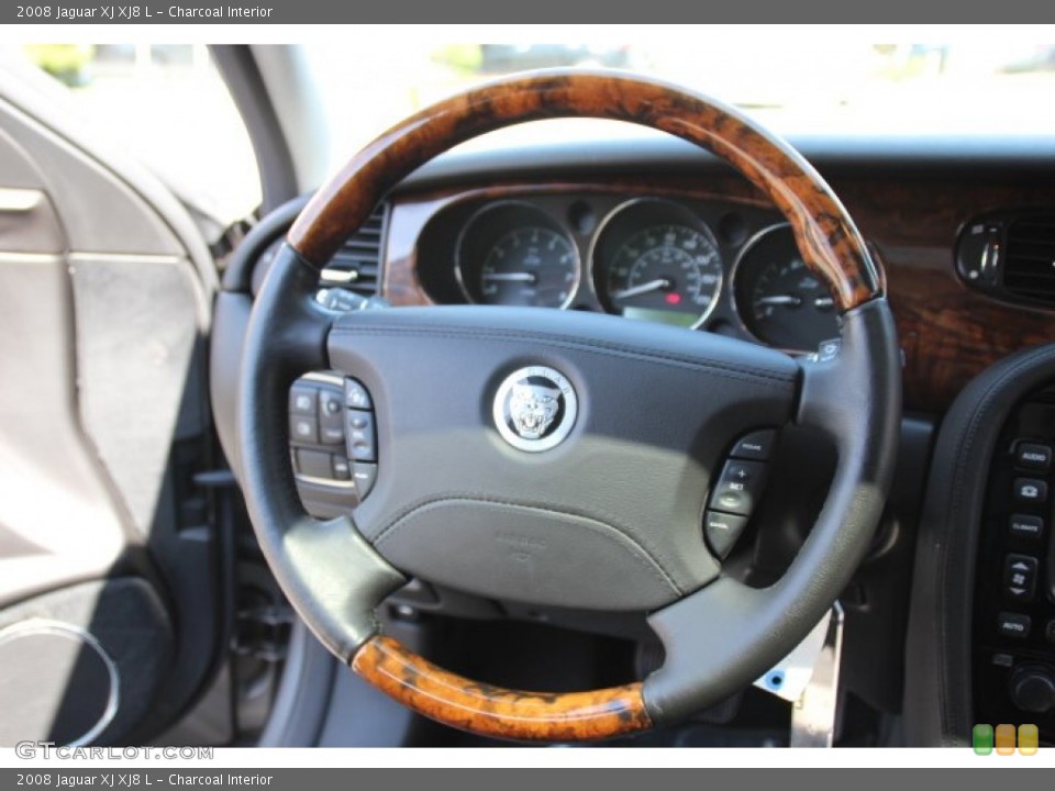 Charcoal Interior Steering Wheel for the 2008 Jaguar XJ XJ8 L #80460371