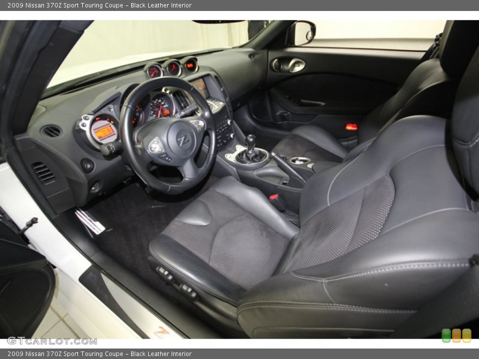 Black Leather Interior Front Seat for the 2009 Nissan 370Z Sport Touring Coupe #80460495