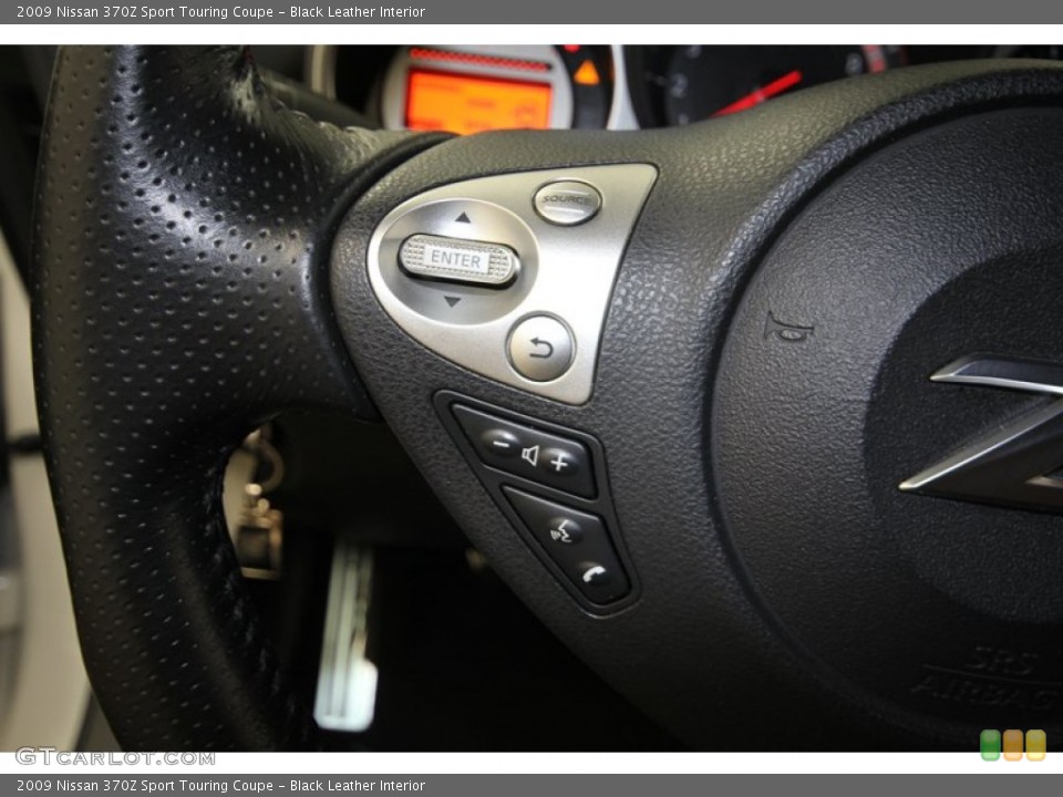 Black Leather Interior Controls for the 2009 Nissan 370Z Sport Touring Coupe #80460817