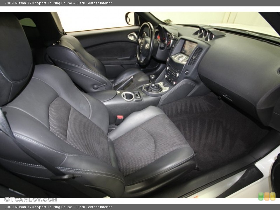 Black Leather Interior Front Seat for the 2009 Nissan 370Z Sport Touring Coupe #80460905