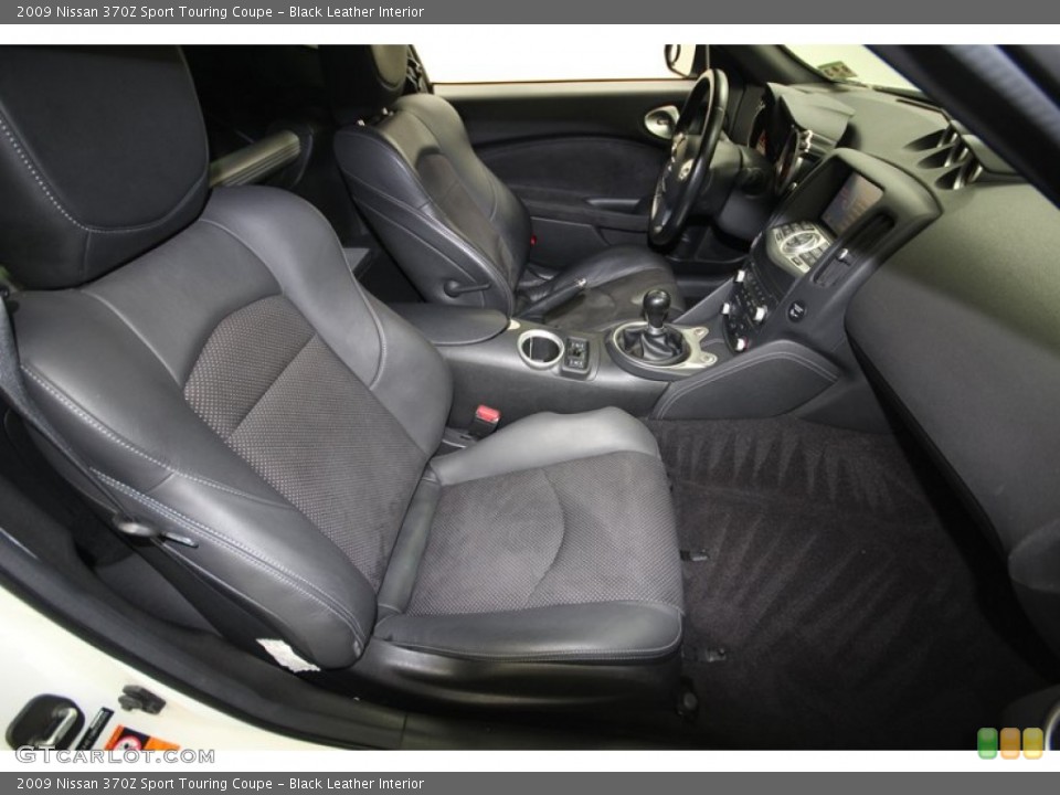 Black Leather Interior Front Seat for the 2009 Nissan 370Z Sport Touring Coupe #80460959