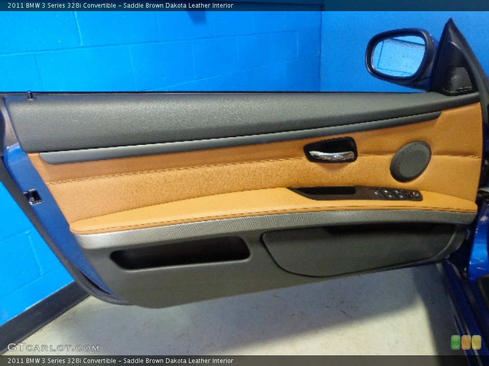 Saddle Brown Dakota Leather Interior Door Panel for the 2011 BMW 3 Series 328i Convertible #80461205