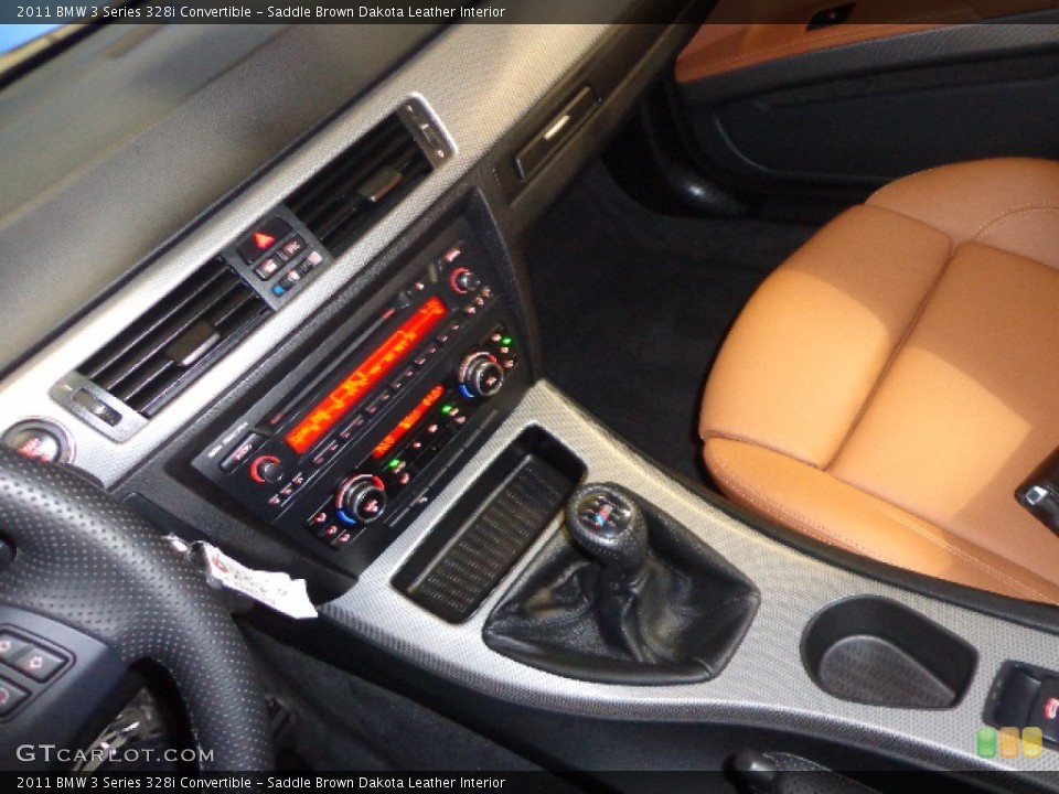 Saddle Brown Dakota Leather Interior Controls for the 2011 BMW 3 Series 328i Convertible #80461319