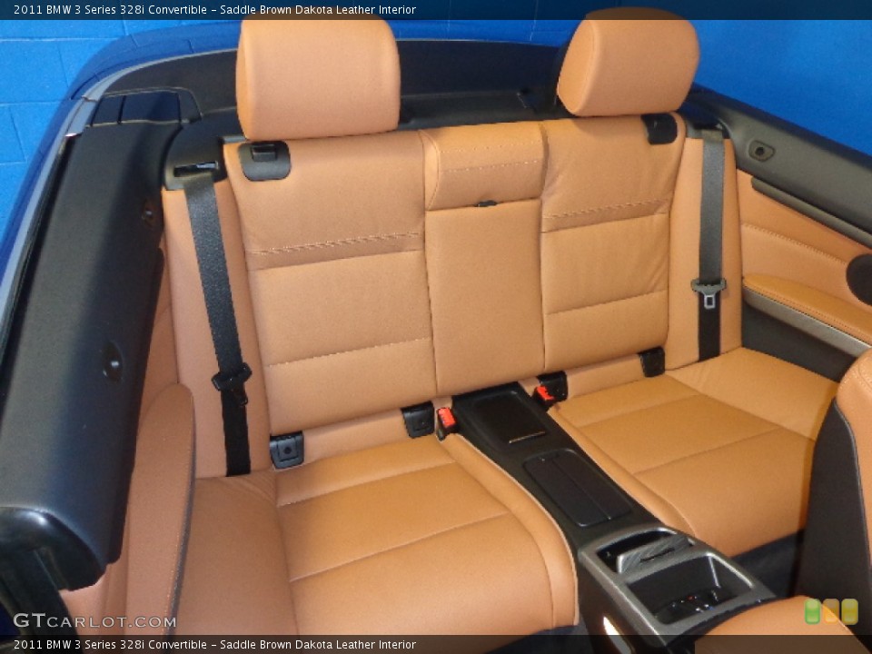 Saddle Brown Dakota Leather Interior Rear Seat for the 2011 BMW 3 Series 328i Convertible #80461379