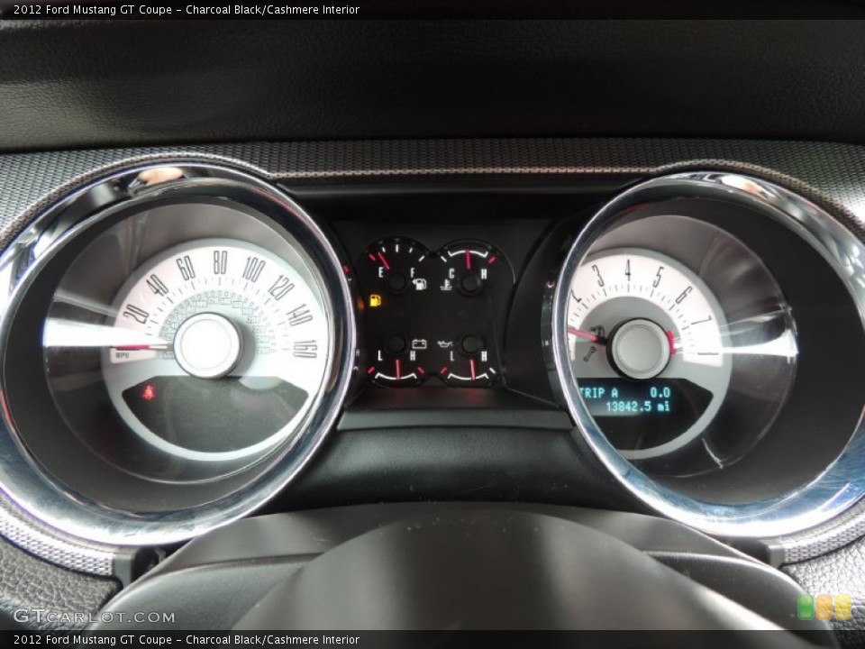 Charcoal Black/Cashmere Interior Gauges for the 2012 Ford Mustang GT Coupe #80462429