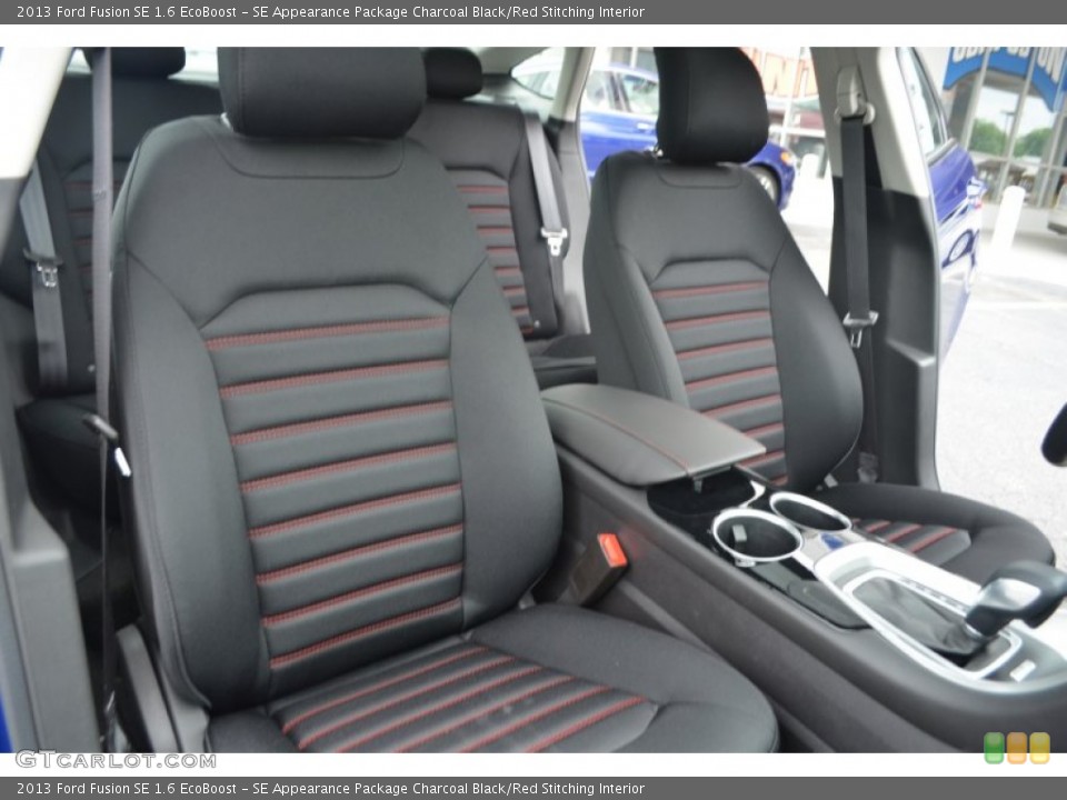 SE Appearance Package Charcoal Black/Red Stitching Interior Photo for the 2013 Ford Fusion SE 1.6 EcoBoost #80462829