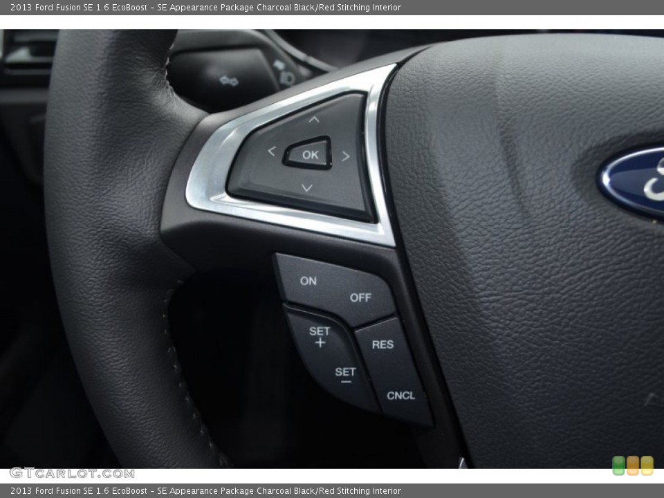 SE Appearance Package Charcoal Black/Red Stitching Interior Controls for the 2013 Ford Fusion SE 1.6 EcoBoost #80462933