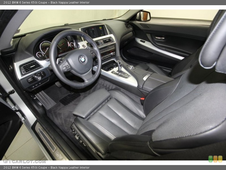Black Nappa Leather Interior Prime Interior for the 2012 BMW 6 Series 650i Coupe #80464420