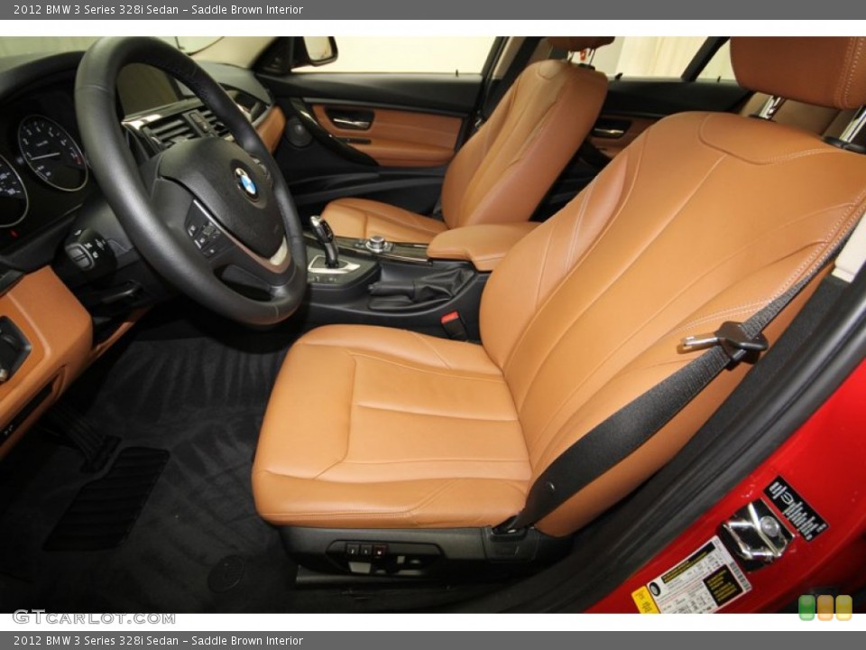 Saddle Brown Interior Front Seat for the 2012 BMW 3 Series 328i Sedan #80465108