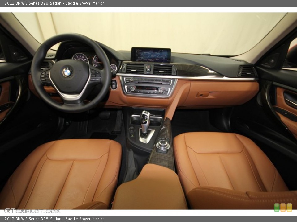 Saddle Brown Interior Dashboard for the 2012 BMW 3 Series 328i Sedan #80465123