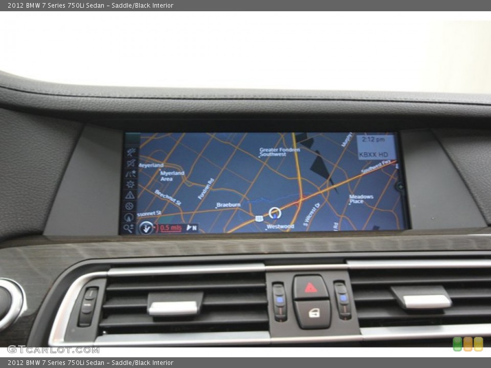 Saddle/Black Interior Navigation for the 2012 BMW 7 Series 750Li Sedan #80466251