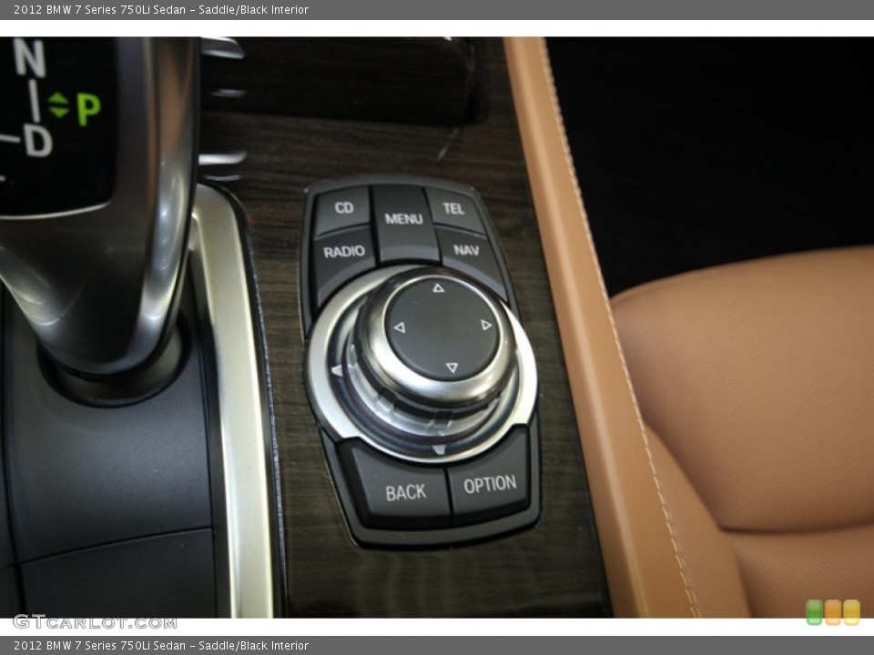 Saddle/Black Interior Controls for the 2012 BMW 7 Series 750Li Sedan #80466300