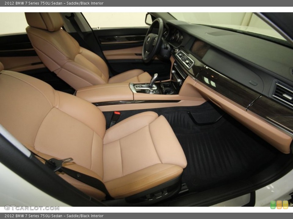 Saddle/Black Interior Front Seat for the 2012 BMW 7 Series 750Li Sedan #80466632