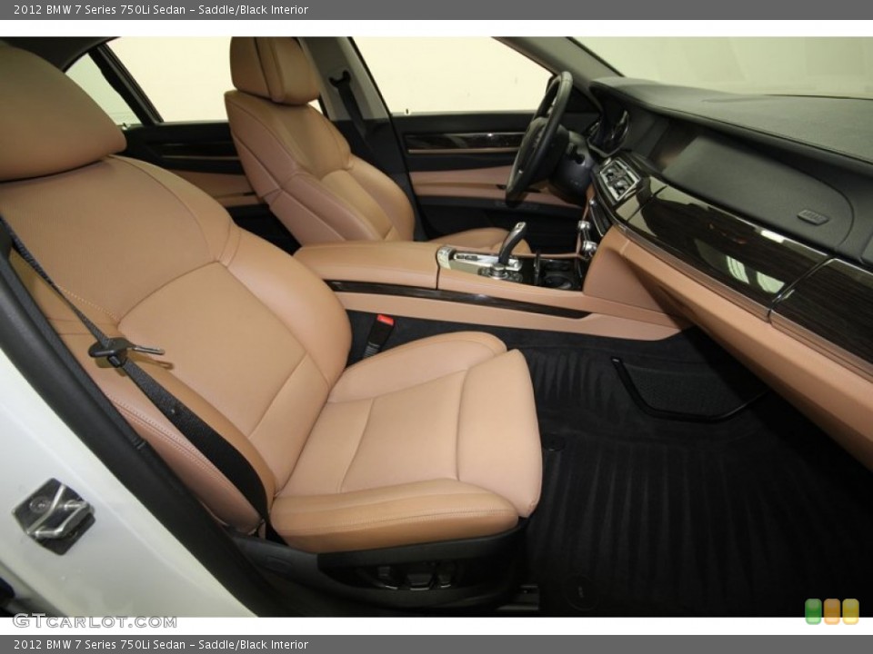 Saddle/Black Interior Front Seat for the 2012 BMW 7 Series 750Li Sedan #80466696
