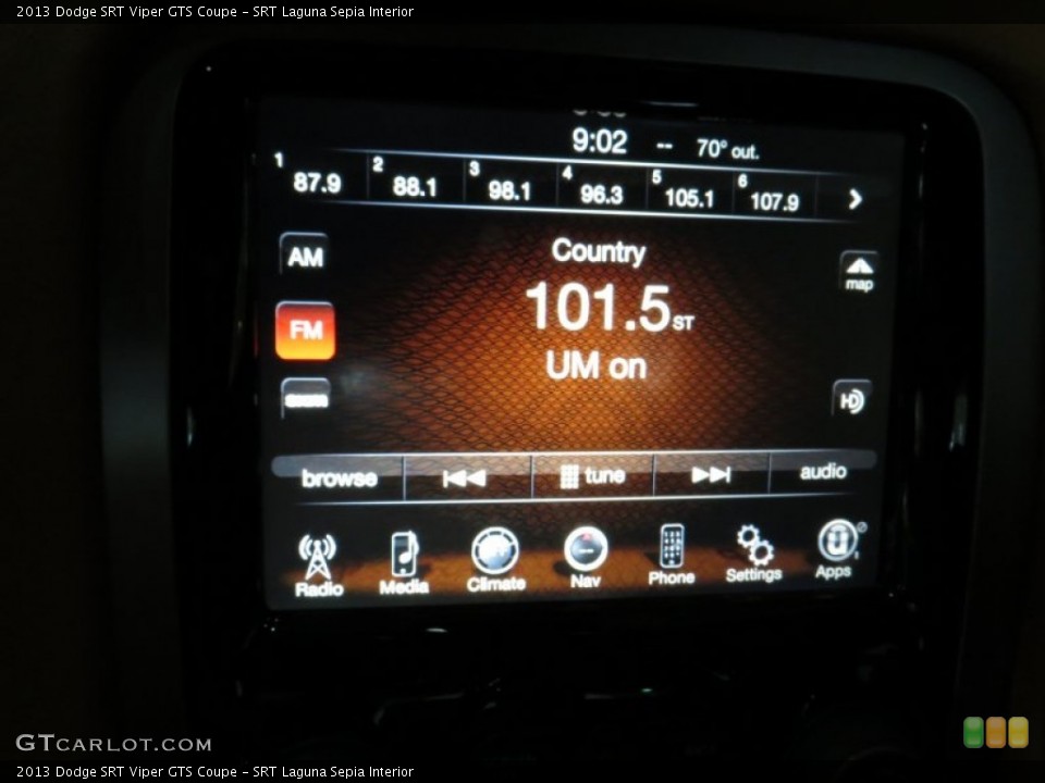 SRT Laguna Sepia Interior Controls for the 2013 Dodge SRT Viper GTS Coupe #80467338