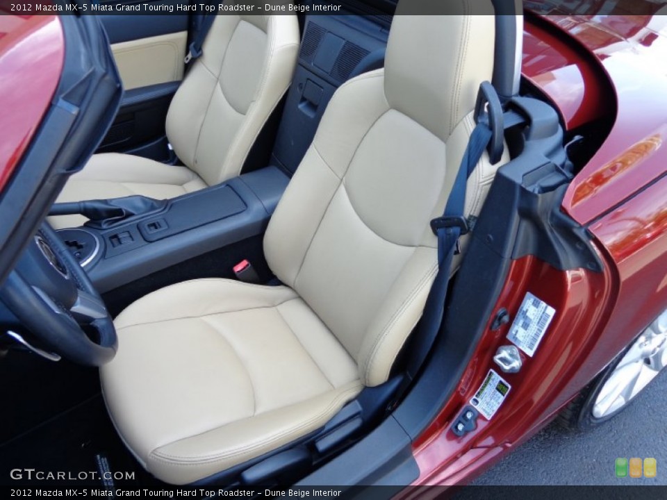 Dune Beige Interior Front Seat for the 2012 Mazda MX-5 Miata Grand Touring Hard Top Roadster #80469302