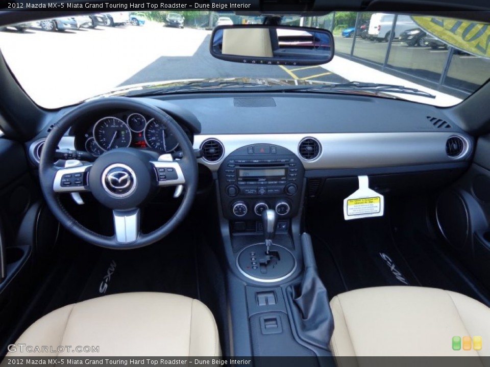 Dune Beige Interior Dashboard for the 2012 Mazda MX-5 Miata Grand Touring Hard Top Roadster #80469320