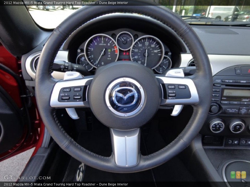 Dune Beige Interior Steering Wheel for the 2012 Mazda MX-5 Miata Grand Touring Hard Top Roadster #80469332