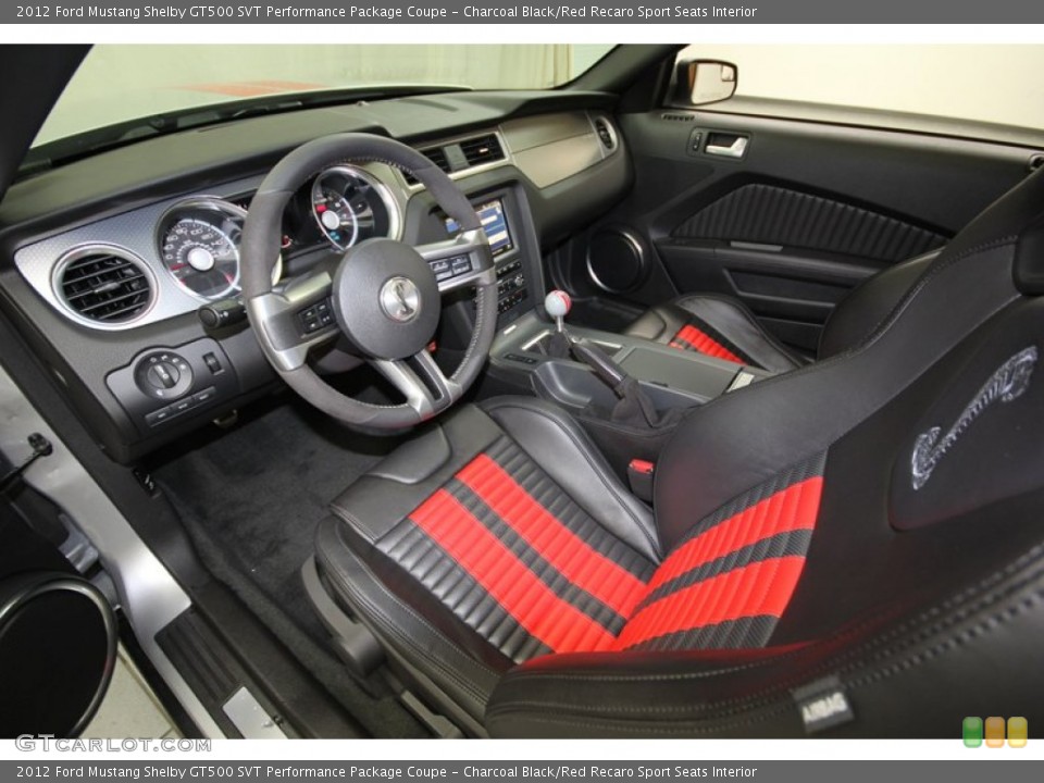 Charcoal Black/Red Recaro Sport Seats 2012 Ford Mustang Interiors