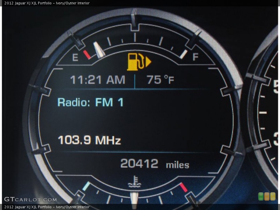 Ivory/Oyster Interior Gauges for the 2012 Jaguar XJ XJL Portfolio #80469669