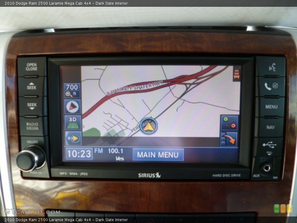Dark Slate Interior Navigation for the 2010 Dodge Ram 2500 Laramie Mega Cab 4x4 #80470917