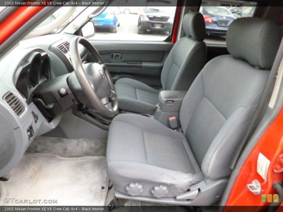 Black Interior Photo for the 2003 Nissan Frontier XE V6 Crew Cab 4x4 #80471426
