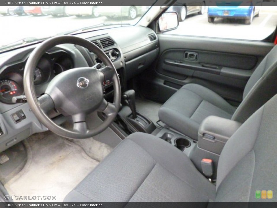 Black Interior Photo for the 2003 Nissan Frontier XE V6 Crew Cab 4x4 #80471551