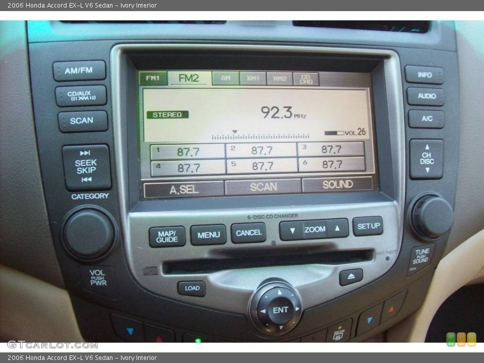 Ivory Interior Audio System for the 2006 Honda Accord EX-L V6 Sedan #8047205