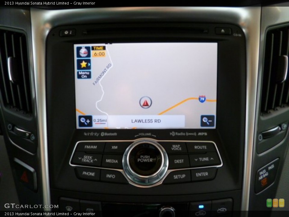 Gray Interior Navigation for the 2013 Hyundai Sonata Hybrid Limited #80475598