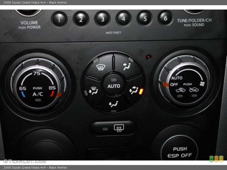 Black Interior Controls for the 2006 Suzuki Grand Vitara 4x4 #80475746