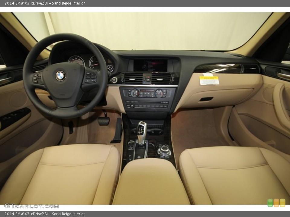 Sand Beige Interior Dashboard for the 2014 BMW X3 xDrive28i #80475911