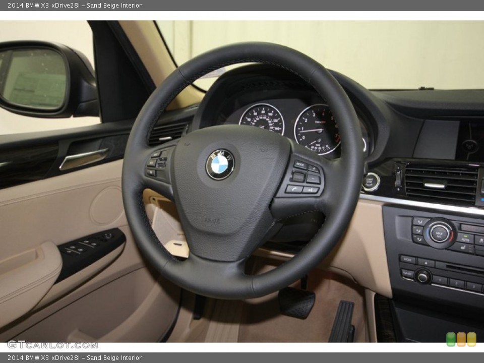 Sand Beige Interior Steering Wheel for the 2014 BMW X3 xDrive28i #80476709