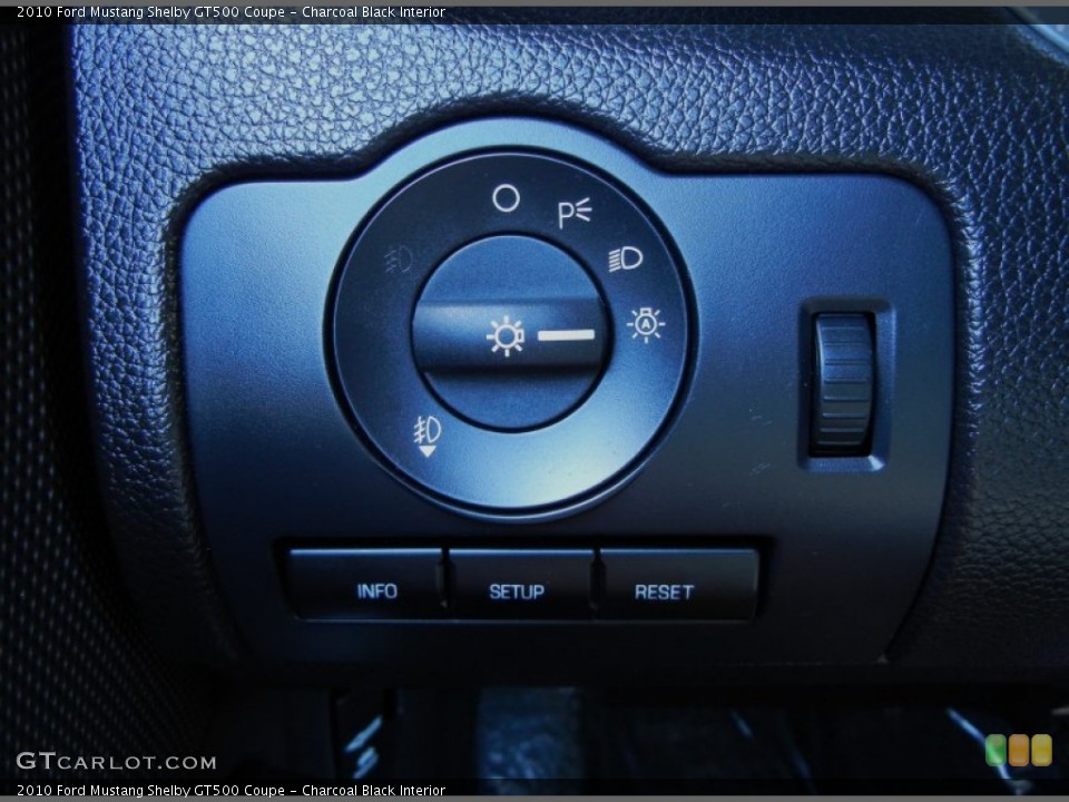 Charcoal Black Interior Controls for the 2010 Ford Mustang Shelby GT500 Coupe #80477123