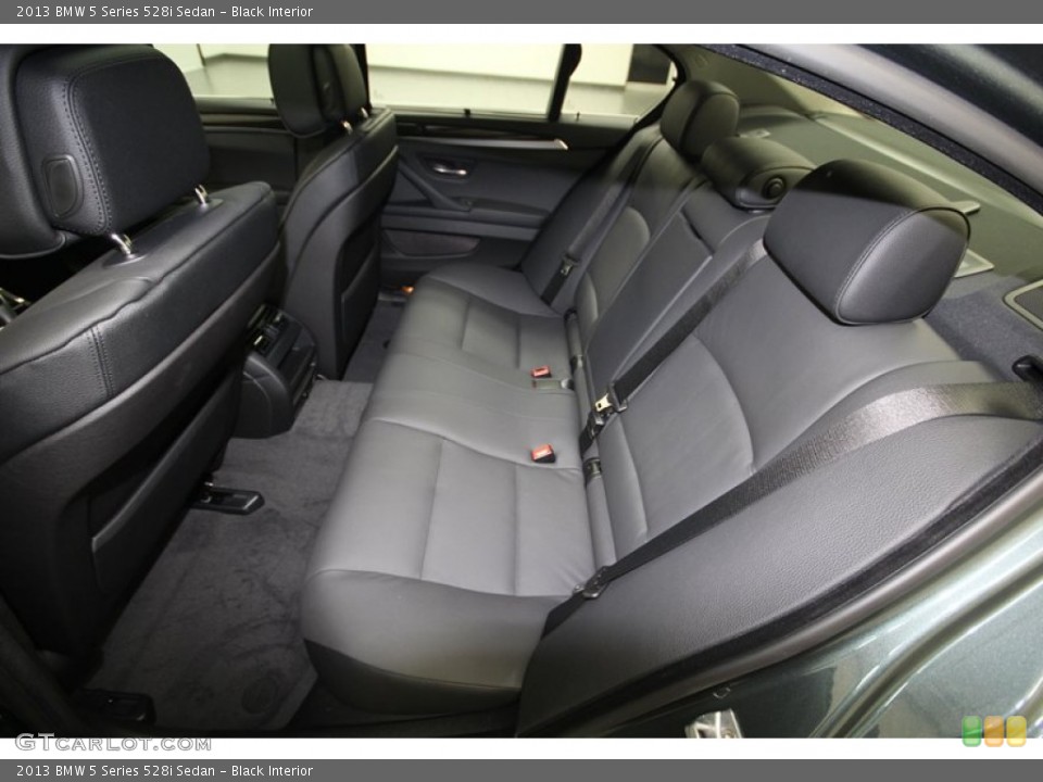 Black Interior Rear Seat for the 2013 BMW 5 Series 528i Sedan #80477490