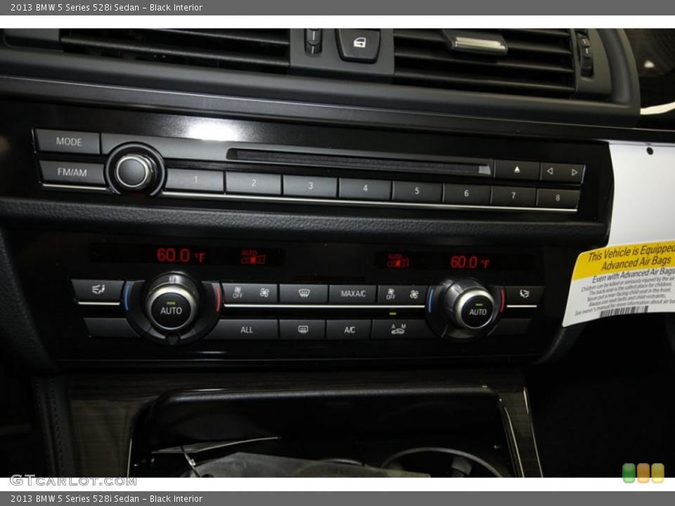 Black Interior Controls for the 2013 BMW 5 Series 528i Sedan #80477551