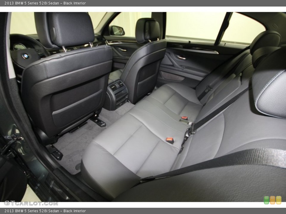 Black Interior Rear Seat for the 2013 BMW 5 Series 528i Sedan #80477621