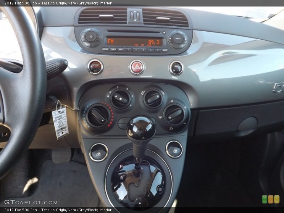 Tessuto Grigio/Nero (Grey/Black) Interior Controls for the 2012 Fiat 500 Pop #80478455